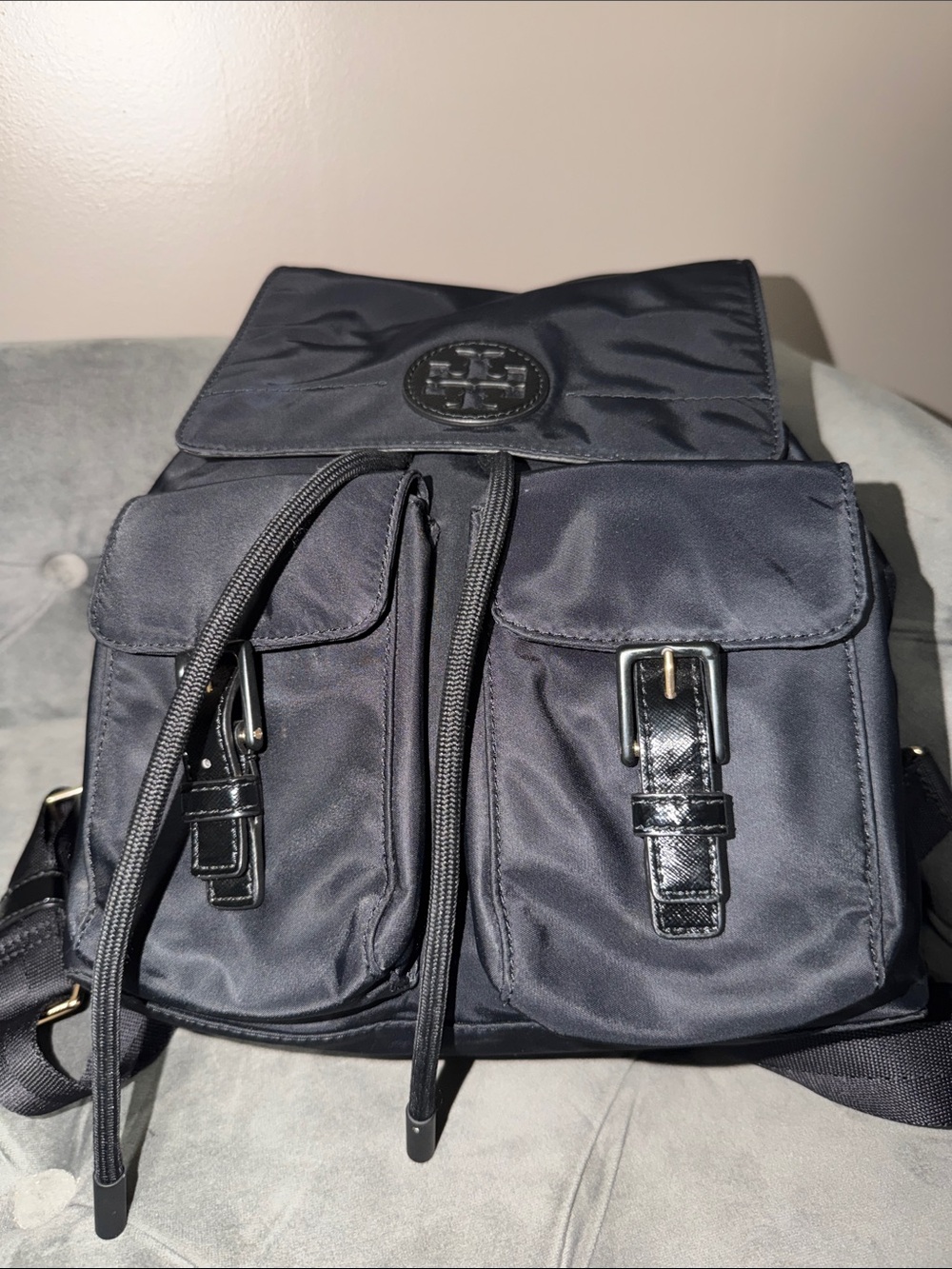 Tory Burch black Nylon Backpack - Picture 2 of 9